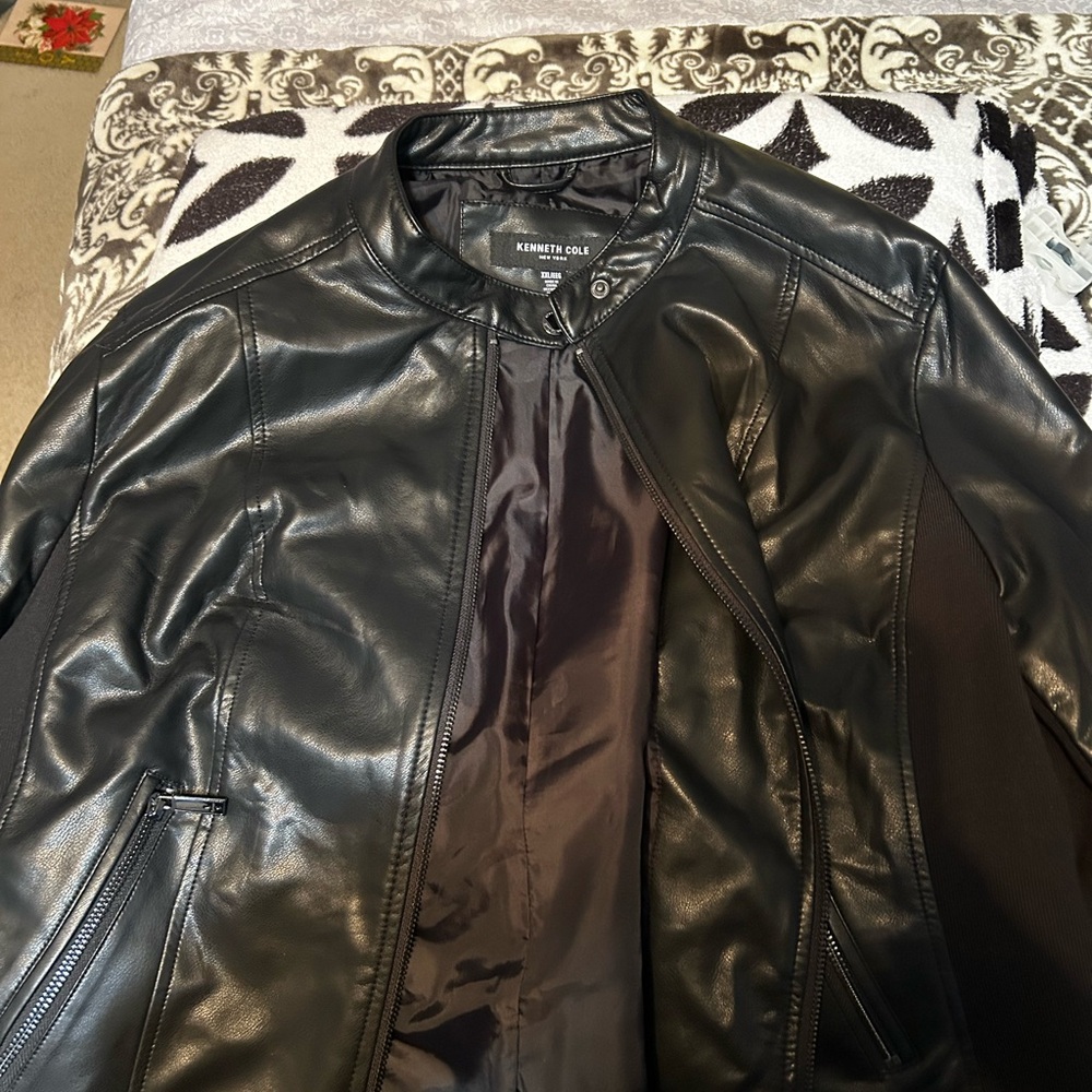 Kenneth Cole Women's Black Leather Jacket
